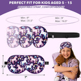 Masque SpacePower en voyage pour enfant, léger et portable pour dormir en déplacement.