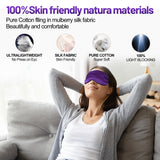 Spacepower masque soie anti-lumiere nuit: repos calme lors des voyages.