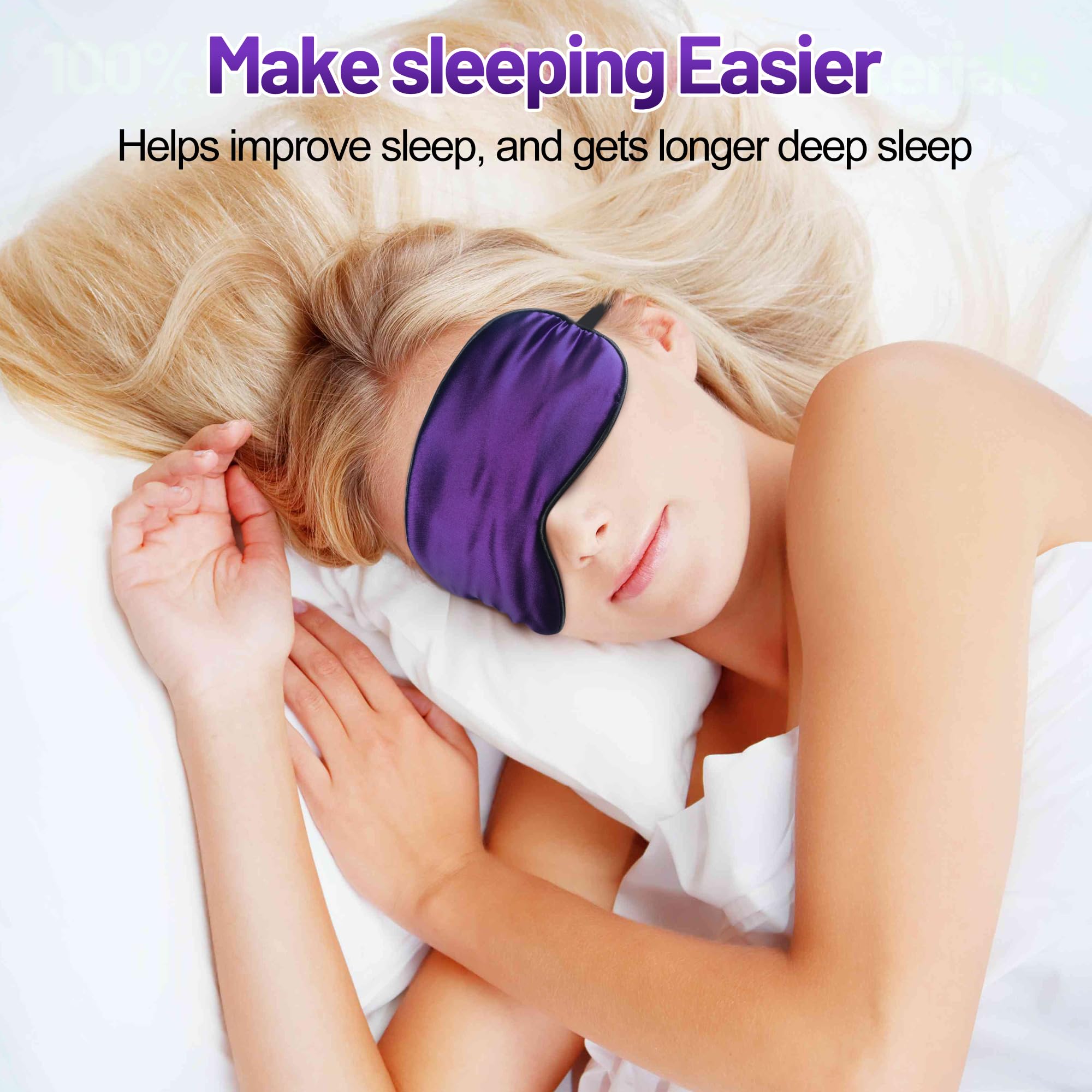 Spacepower masque soie confort doux: enveloppe le visage sans pression pour la nuit.