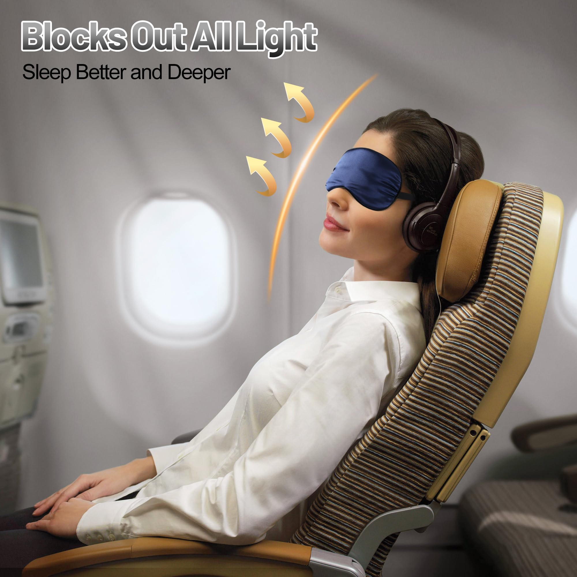 SpacePower masque soie pour méditation yoga : favorise concentration et détente visuelle.