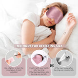 SpacePower masque soie rose 22momme, tissu hypoallergenique pour peau sensible