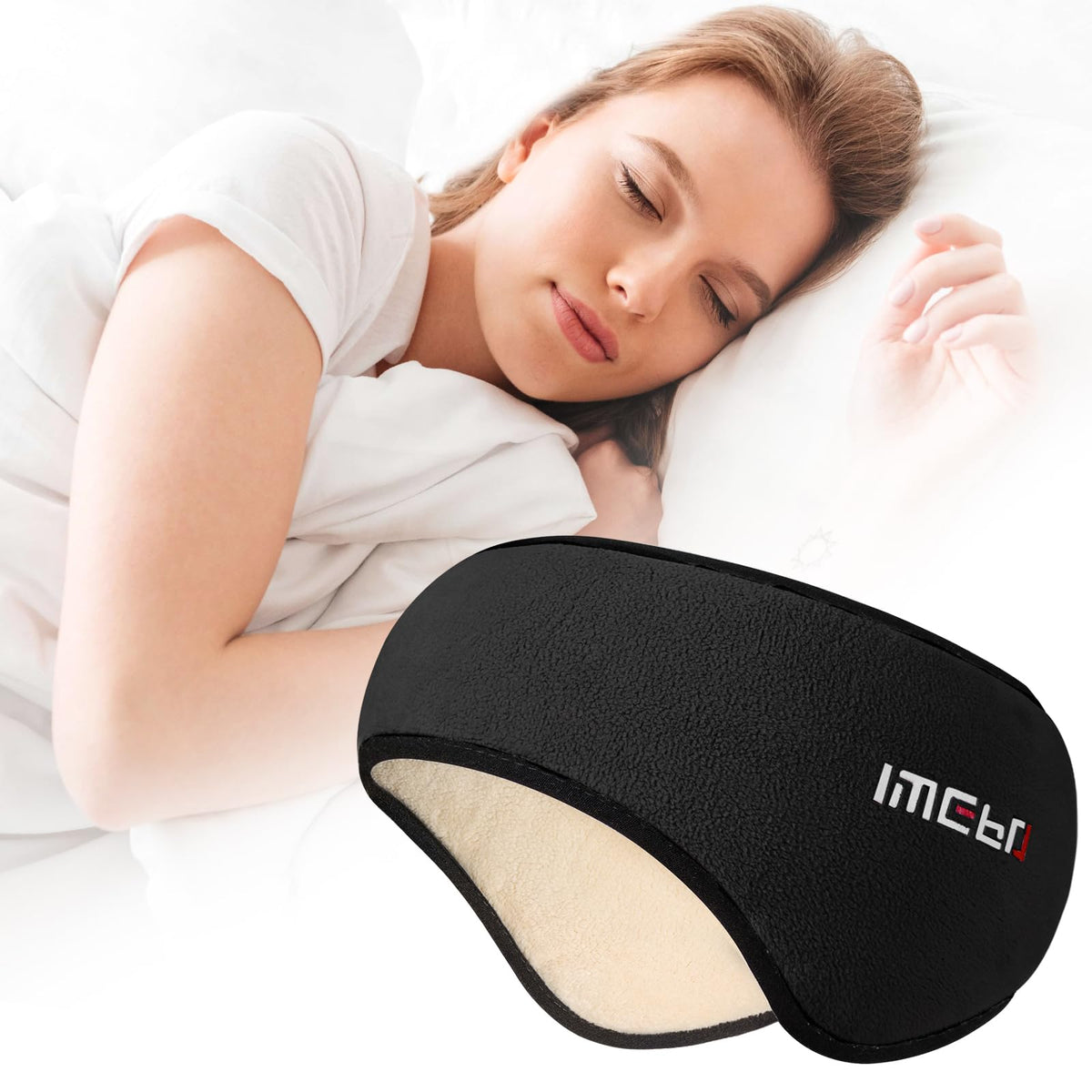 Spacepower masque-sommeil 2-en-1 sur le visage, bloque la lumière pour un sommeil profond