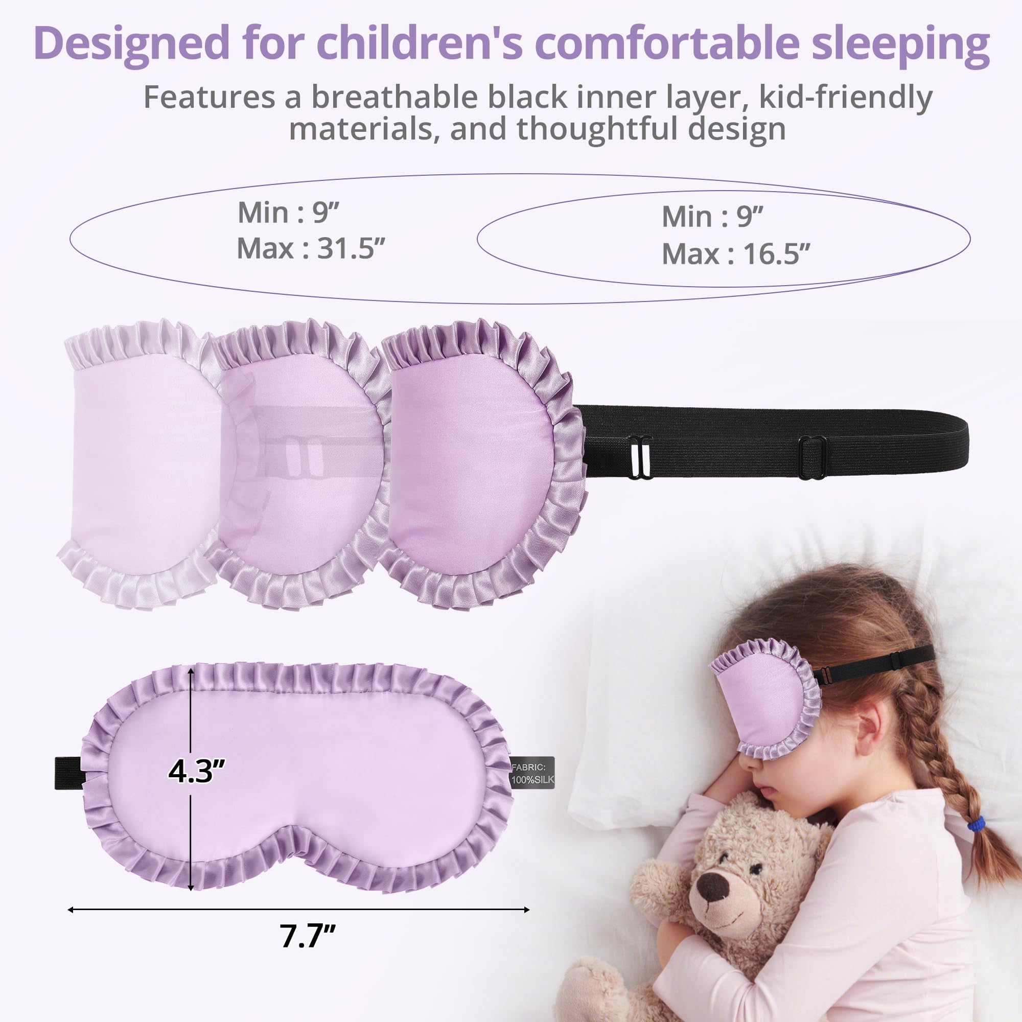 spacepower masque-sommeil-enfant-pliable-pourpre: léger et portable dans le sac à dos.