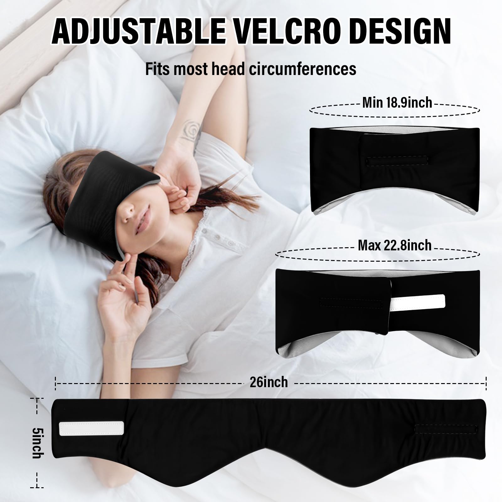 SpacePower masque-sommeil portable idéal pour avion, train et camping.