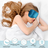 SpacePower masque en soie 22 mommes bleu paon — vue arrière, taillé pour un confort sans pression.