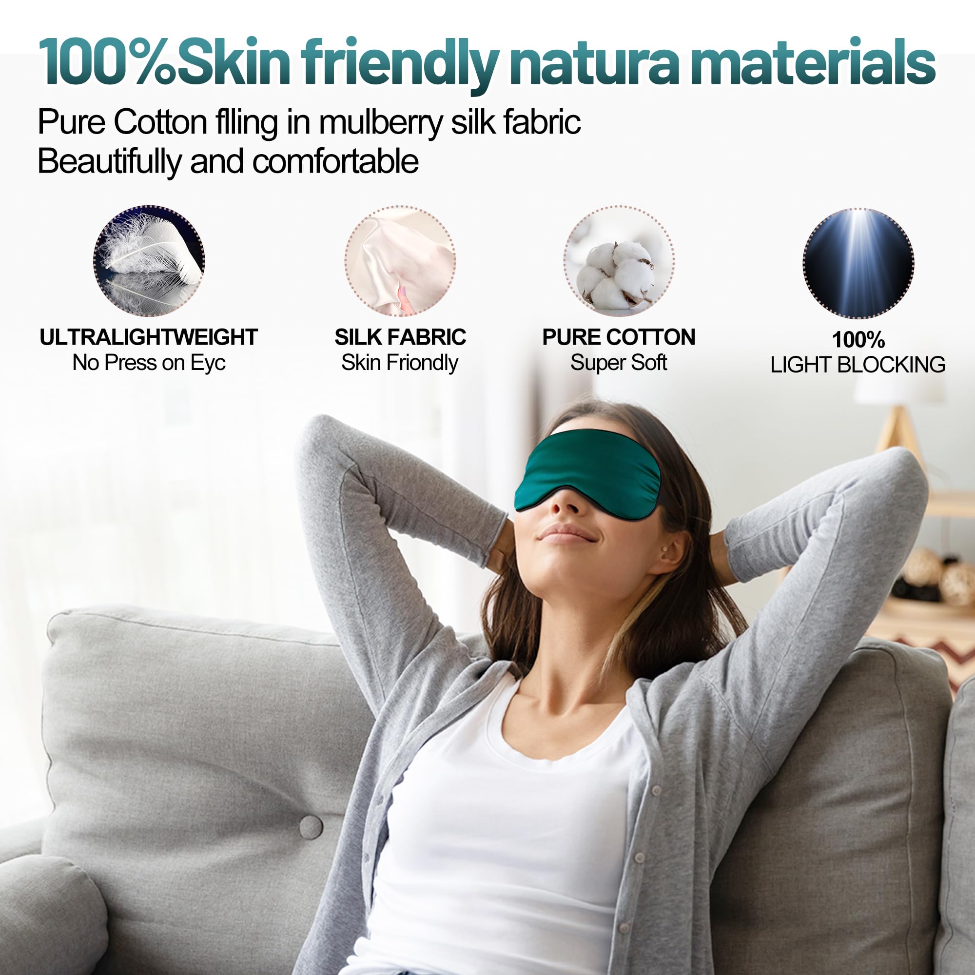SpacePower masque sommeil ultra léger, idéal pour voyager et transporter.