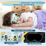 SpacePower masque yeux imprimé cartoon football pour enfants, rendu ludique au coucher.