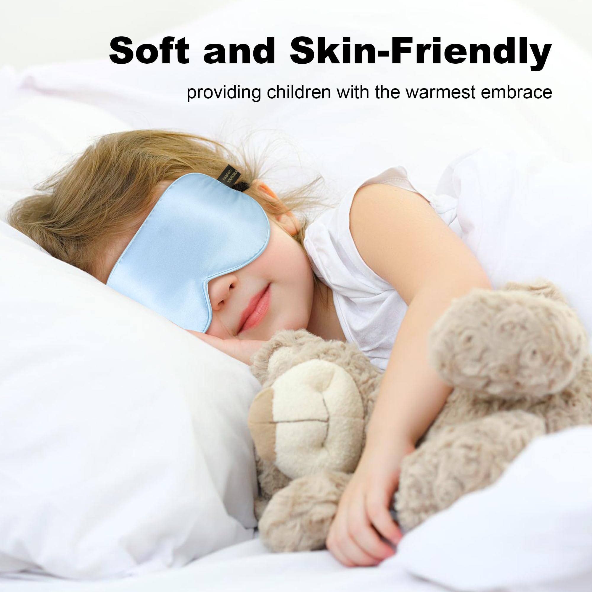 SpacePower masque en soie Mulberry, tissu luxueux et respirant.