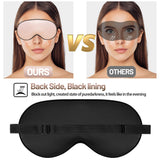 Spacepower masque yeux en soie rose – bloque la lumière pour un sommeil plus rapide.