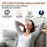 Spacepower masque soie rose – idéal en avion pour un repos profond pendant le voyage.