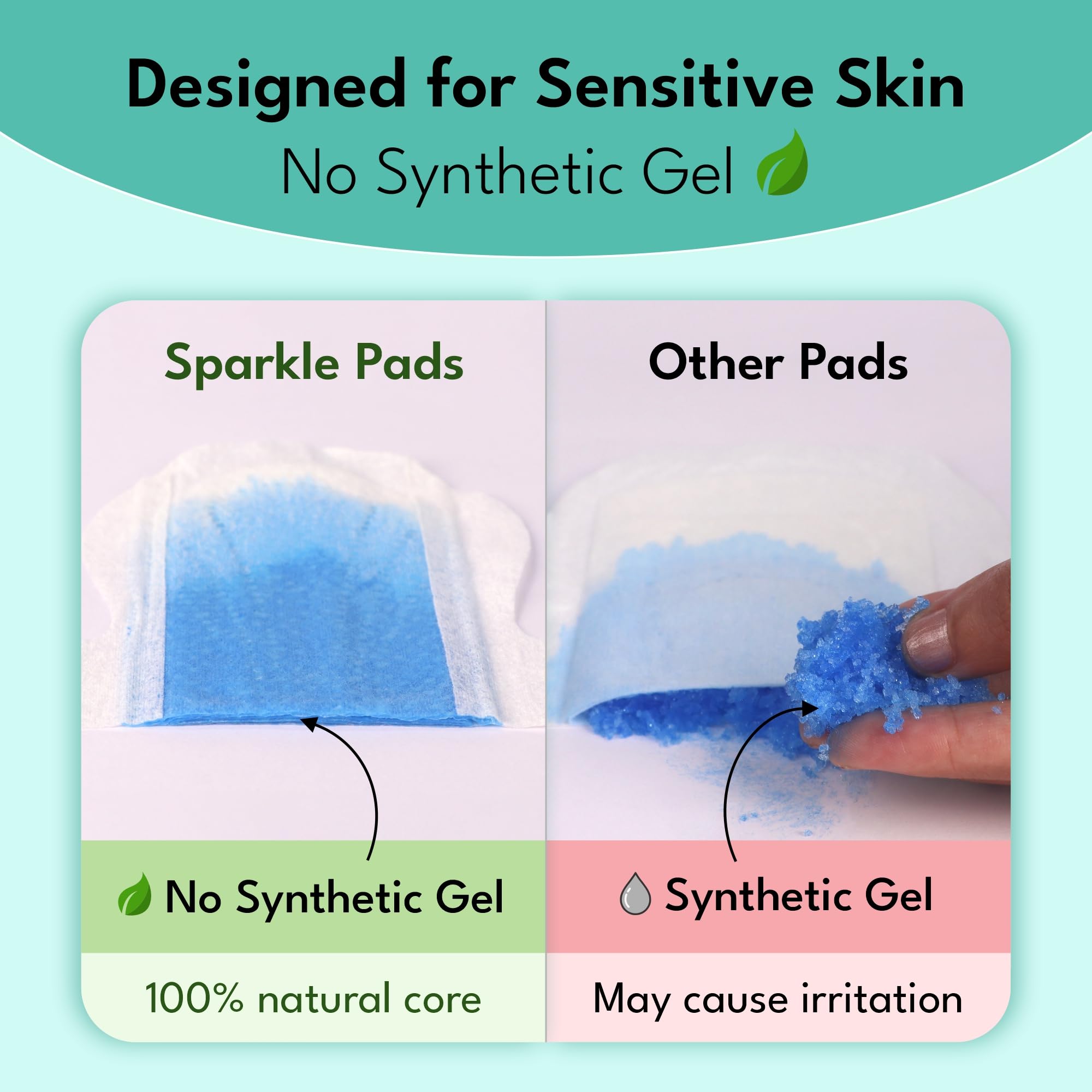 Sparkle-couche-superieure-ultra-douce-avec-ailes: sensation agréable sur la peau.