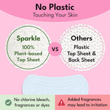 Sparkle protège-slips avec ailes : tenue sécurisée tout au long de la journée.