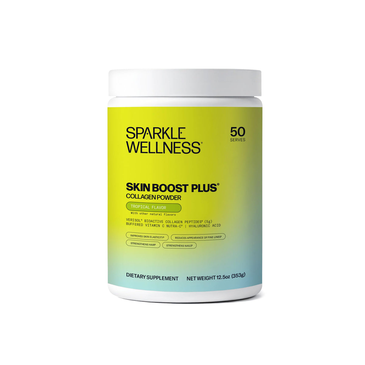 Sparkle Wellness VERISOL poudre tropicale prête à être mélangée pour sublimer la peau.