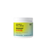 Sparkle Wellness VERISOL - poudre-collagène orange dans pot, soutien potentiel à la peau.