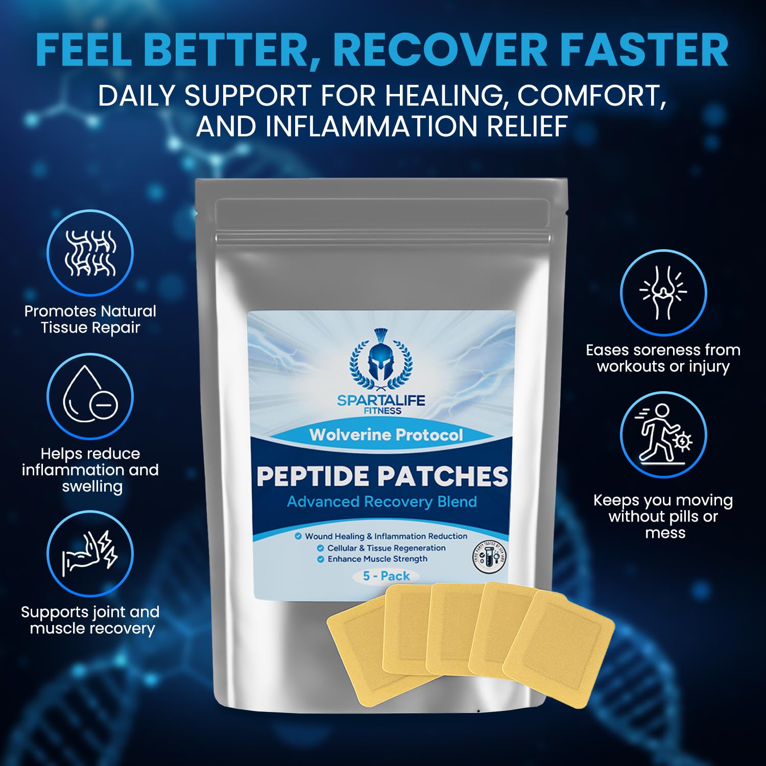Patch SpartaLife adapté aux activités sportives pour rester à l’aise pendant l’effort.