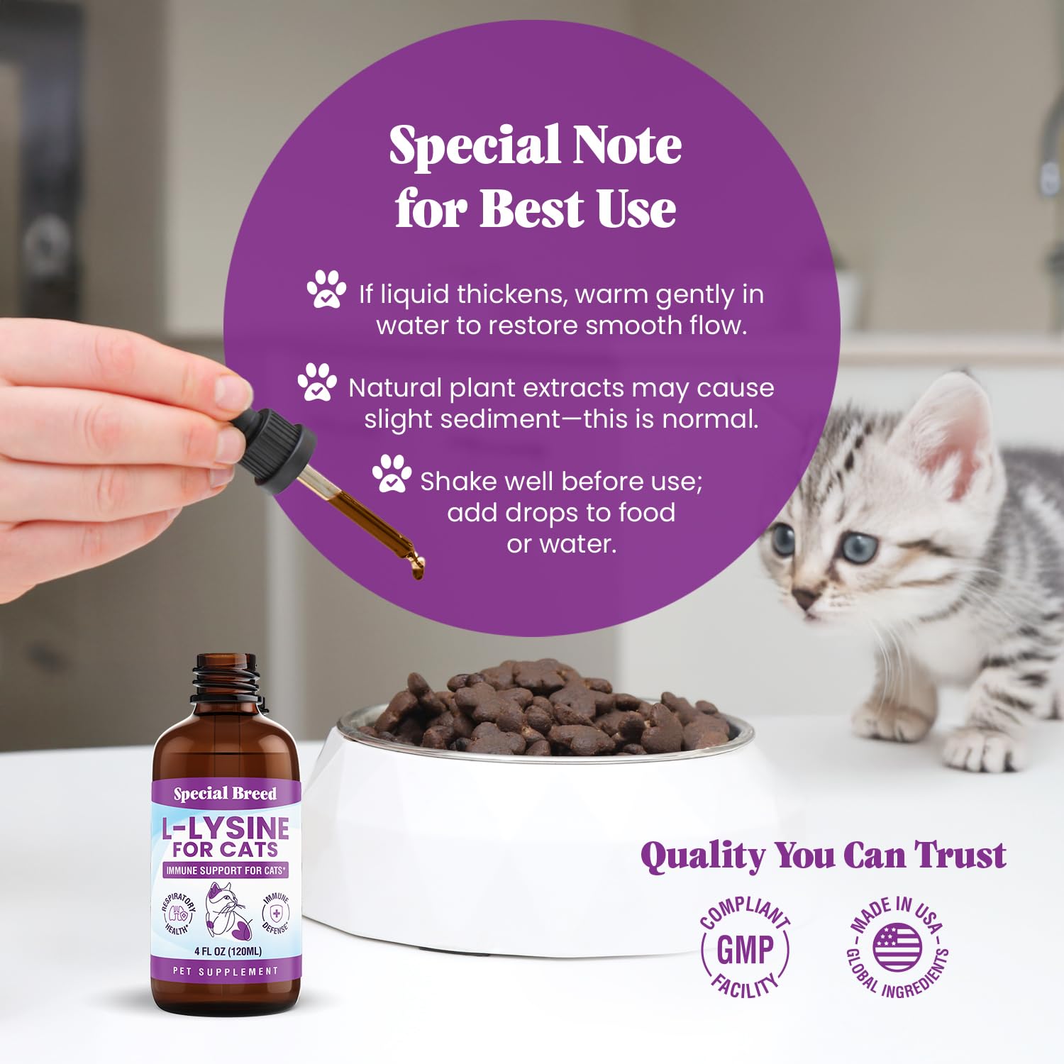 Special Breed L-Lysine chat – mélange botanique pour vitalité et digestion.