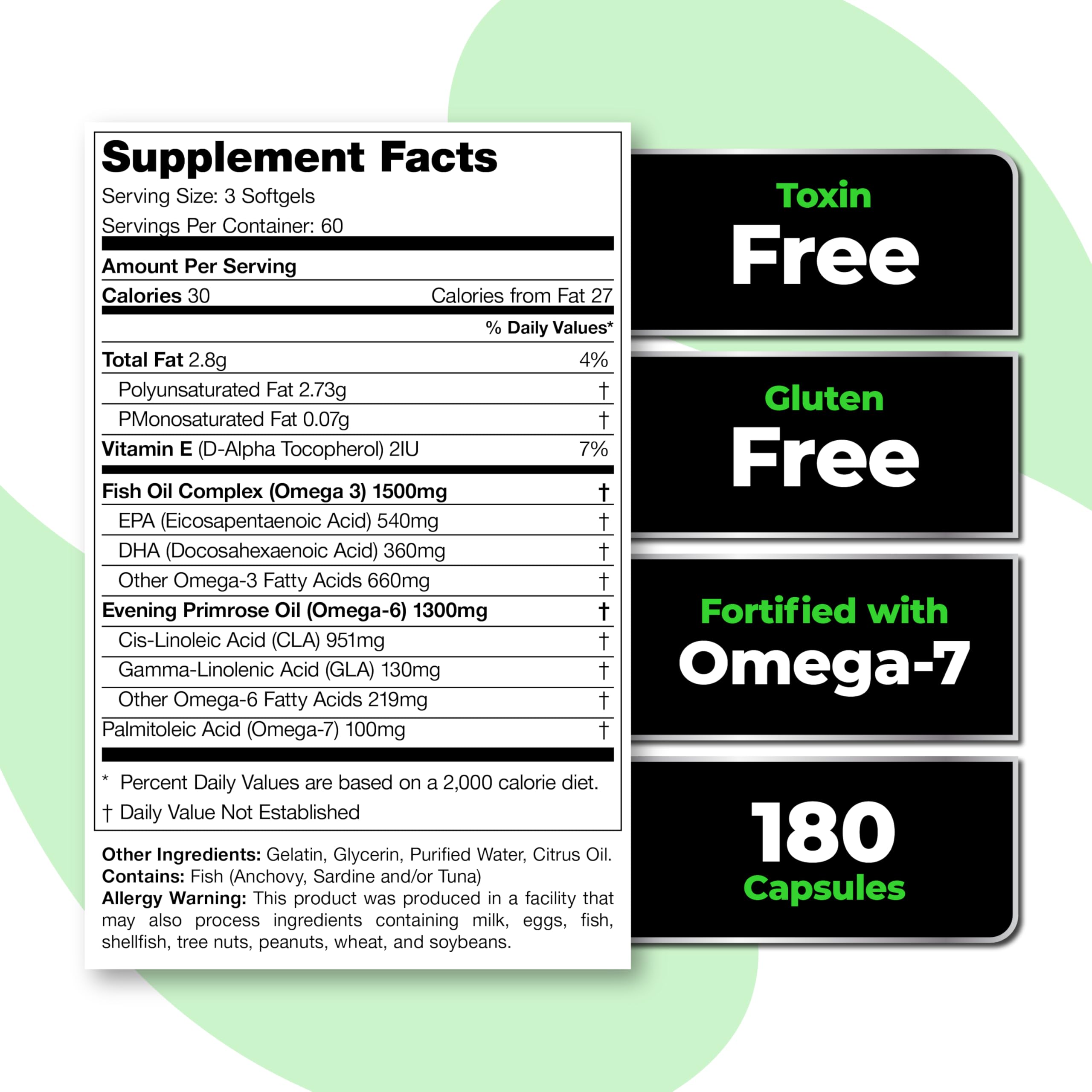Species Nutrition Omegalyze – etiquette: informations claires sur les ingrédients et usages potentiels