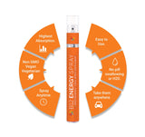 Spectraspray B12: étiquette claire avec dosage par spray.
