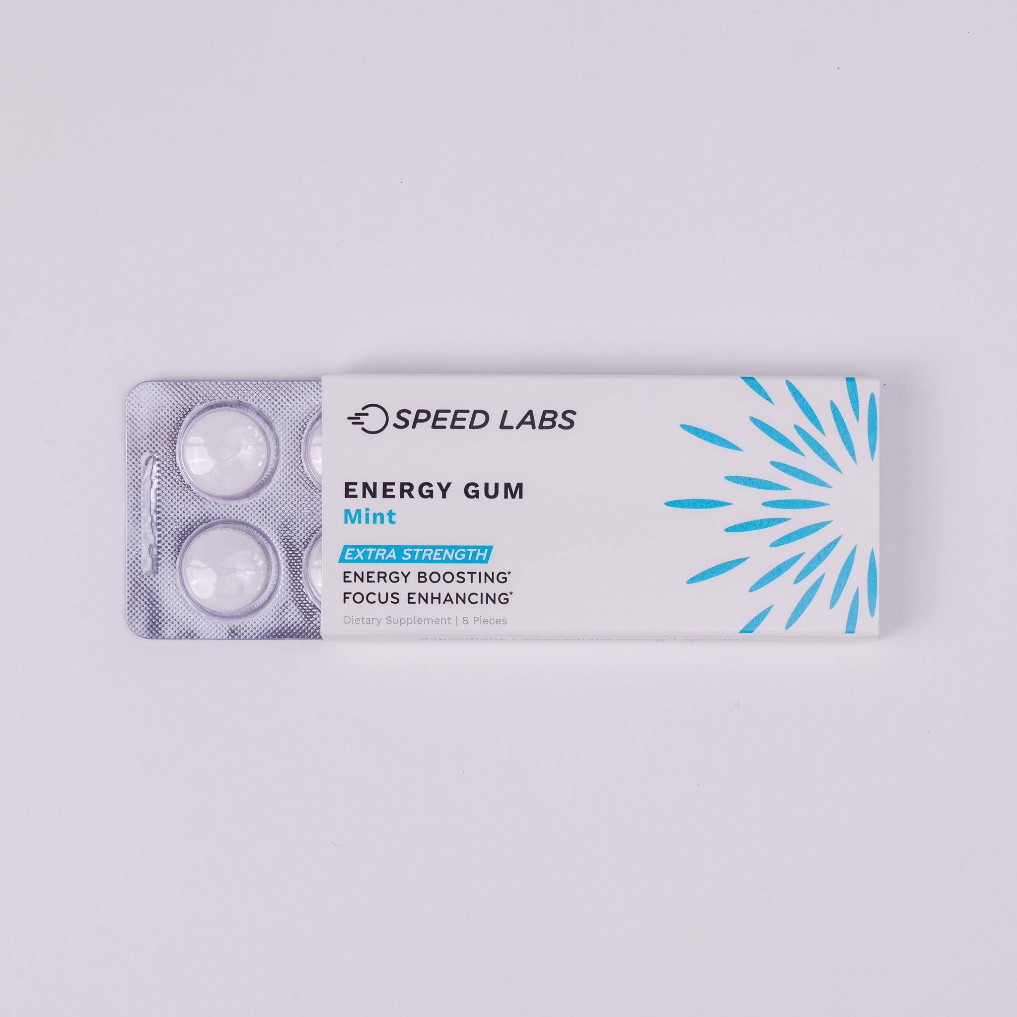 Speed Labs Gomme Caféine Menthe — sans sucre pour énergie sans pic