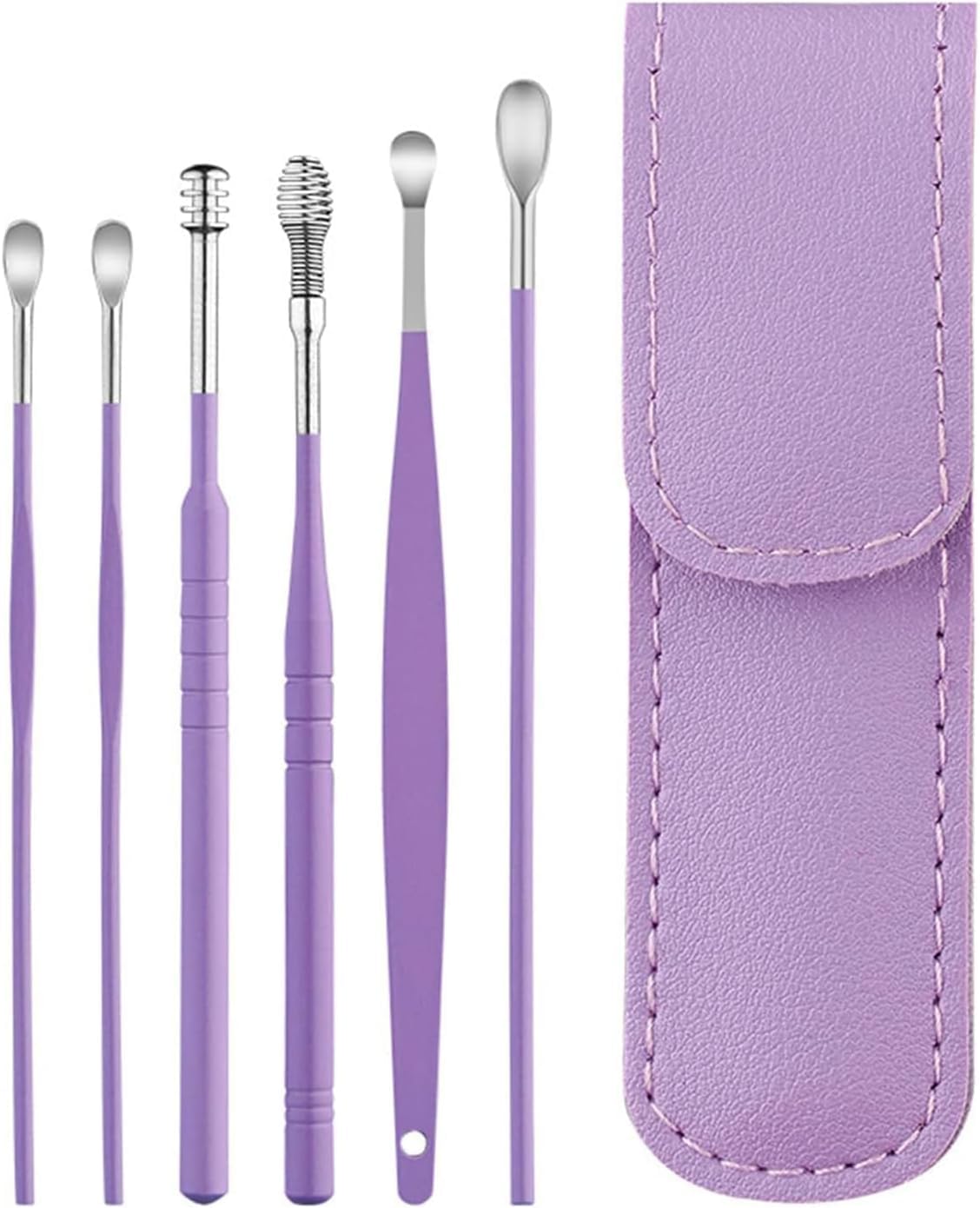 Speetop ensemble de 6 outils en inox pour un nettoyage doux et précis des oreilles.