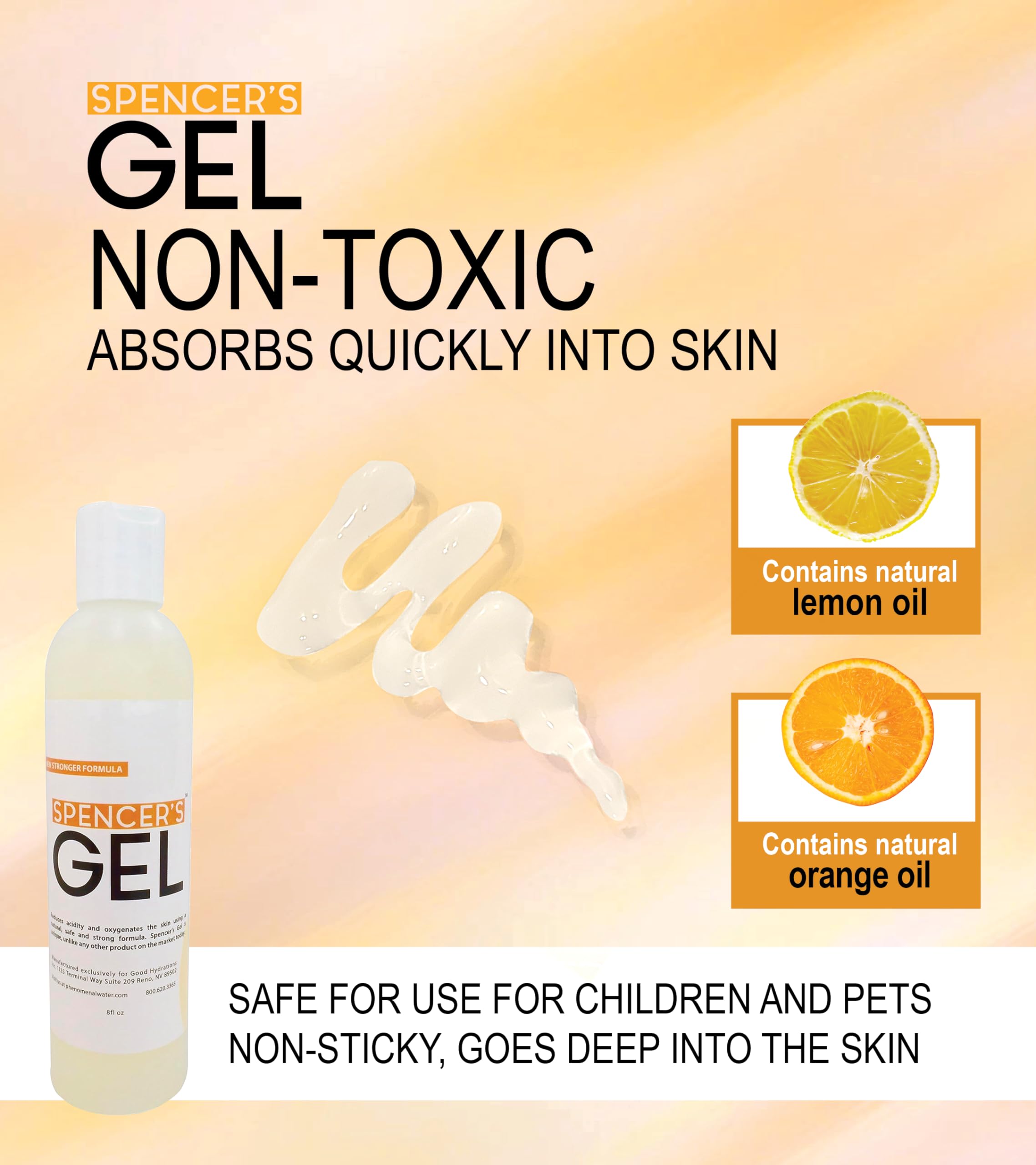 Spencer's Gel – formulation sans taches sur les textiles ou vêtements