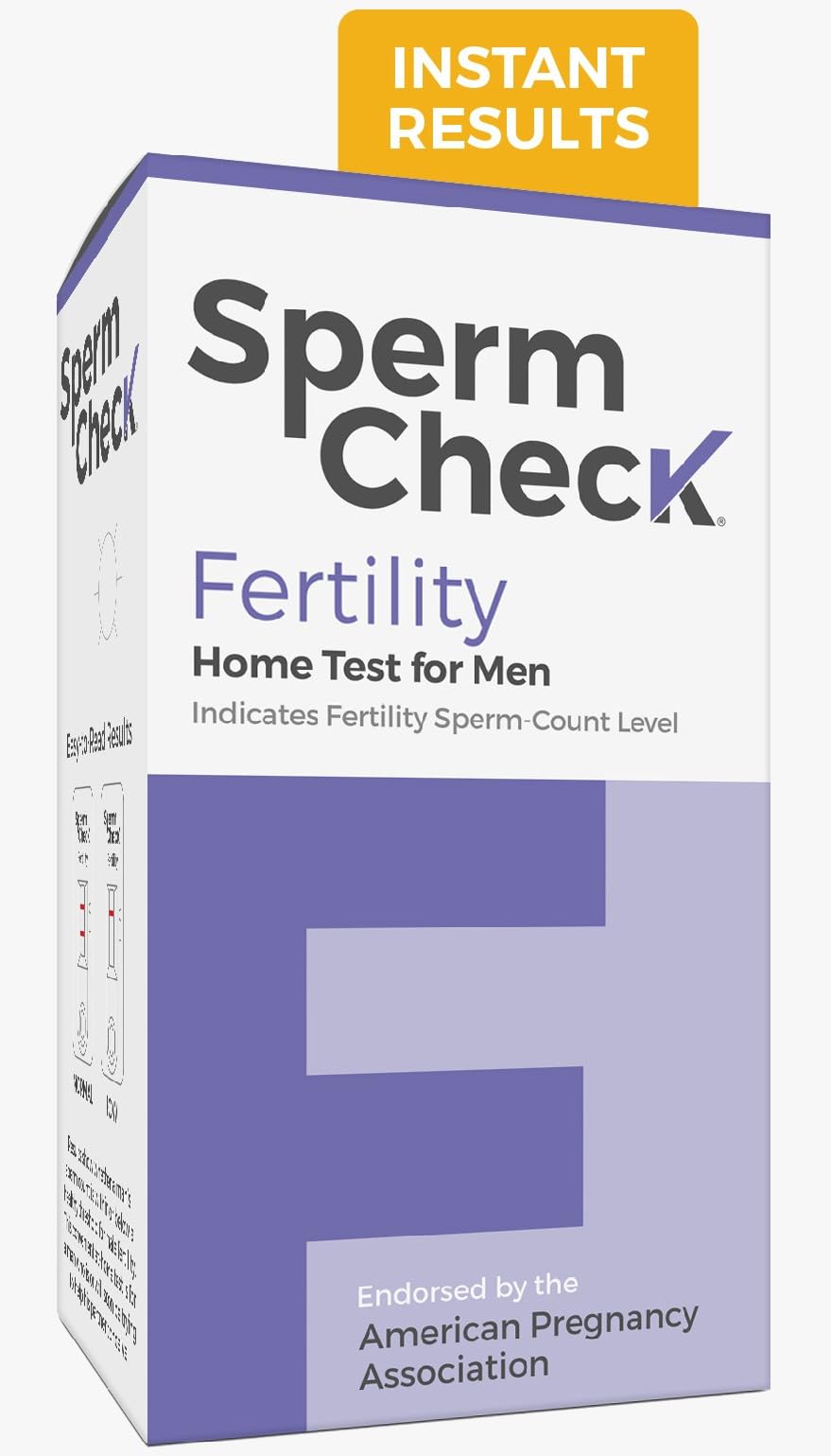 SpermCheck Fertilité: le kit pratique avec boîte et guide pour démarrer rapidement.