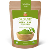 SPICY ORGANIC Neem Powder en bocal 16 oz, idéale pour cheveux et peau.