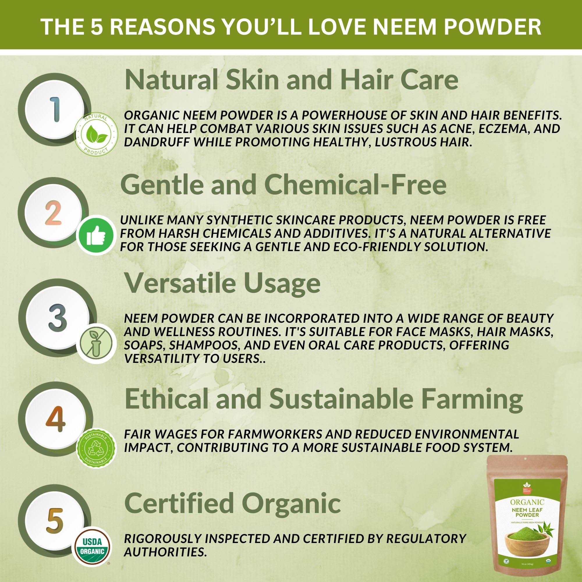 SPICY ORGANIC Neem Powder utilisée dans un masque capillaire pour brillance.