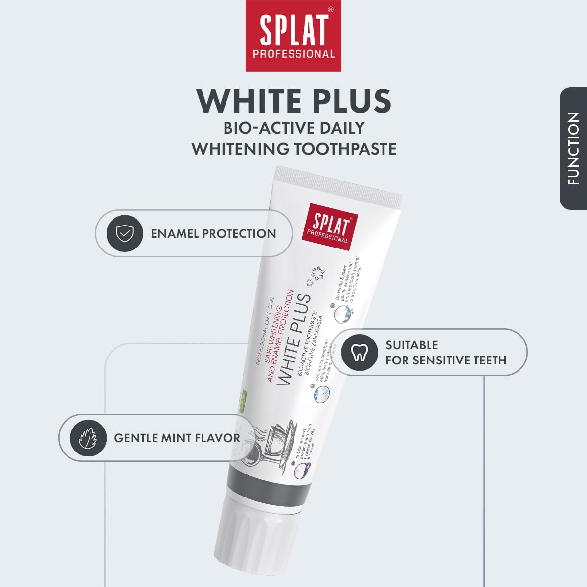SPLAT White Plus film protecteur offrant une sensation de fraîcheur durable