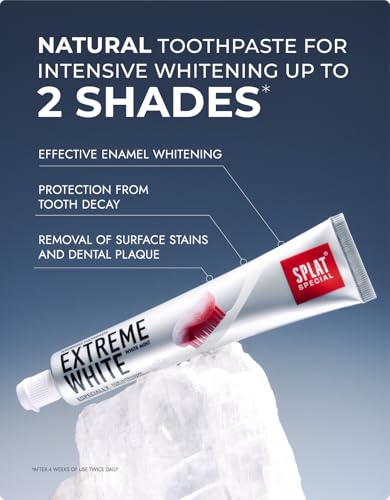 Splat Extreme White texture crème blanche, hygiène dentaire confortable et efficace.