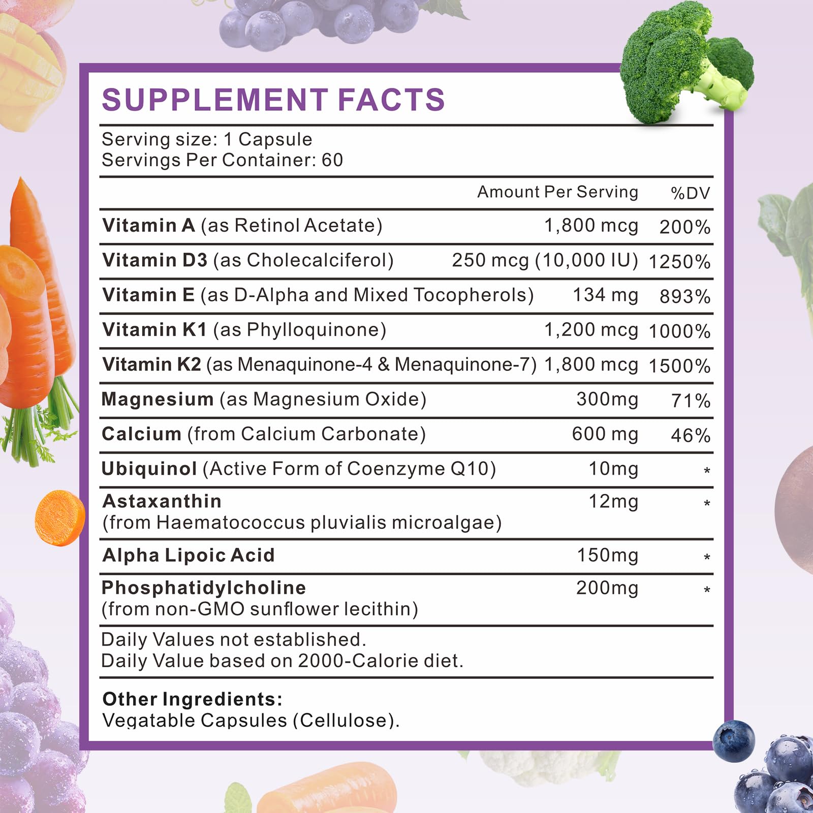 Spliferkou ADEK: absorption améliorée grâce à la phosphatidylcholine.