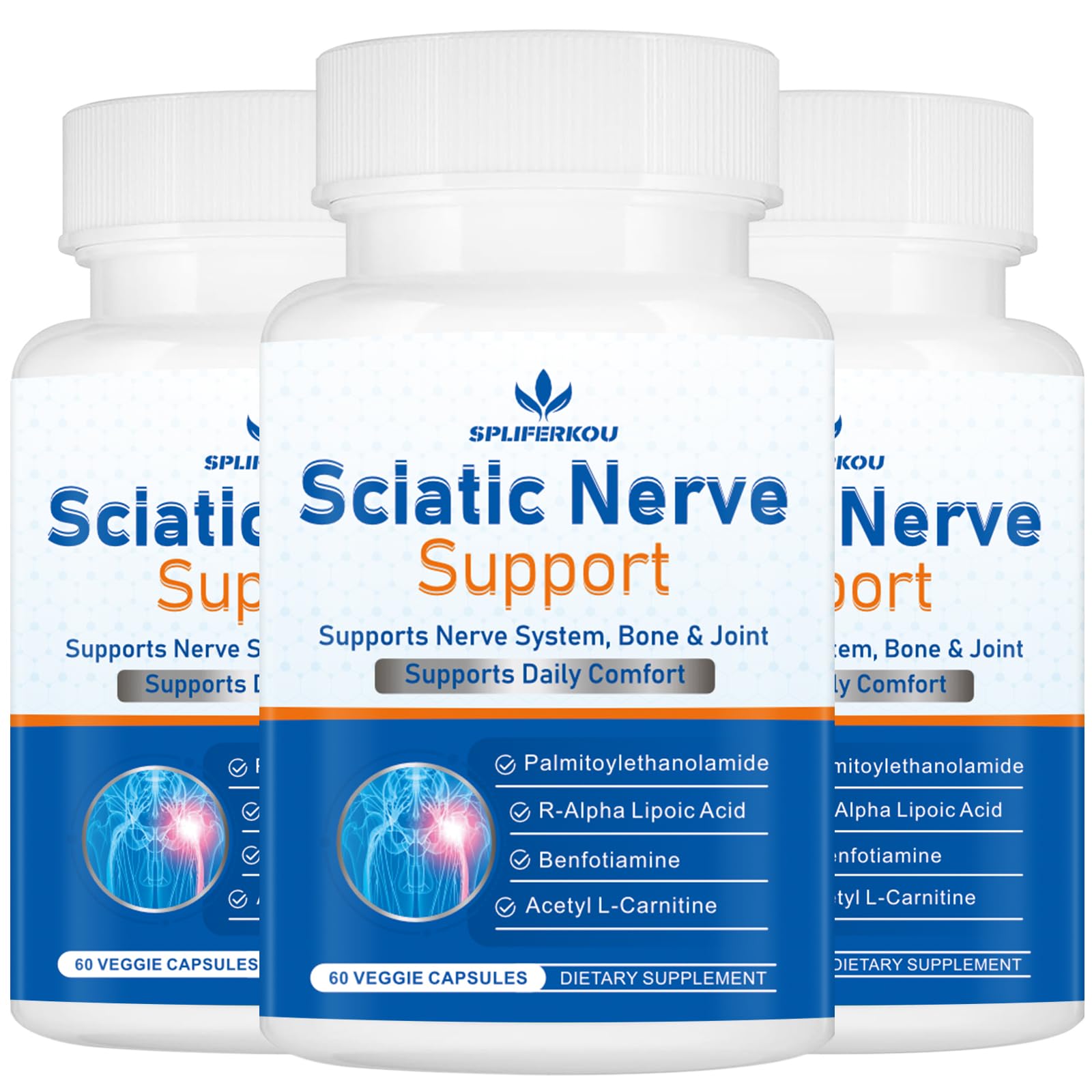 Spliferkou Soutien Nerf Sciatique: capsules faciles pour un confort quotidien et une mobilité accrue.