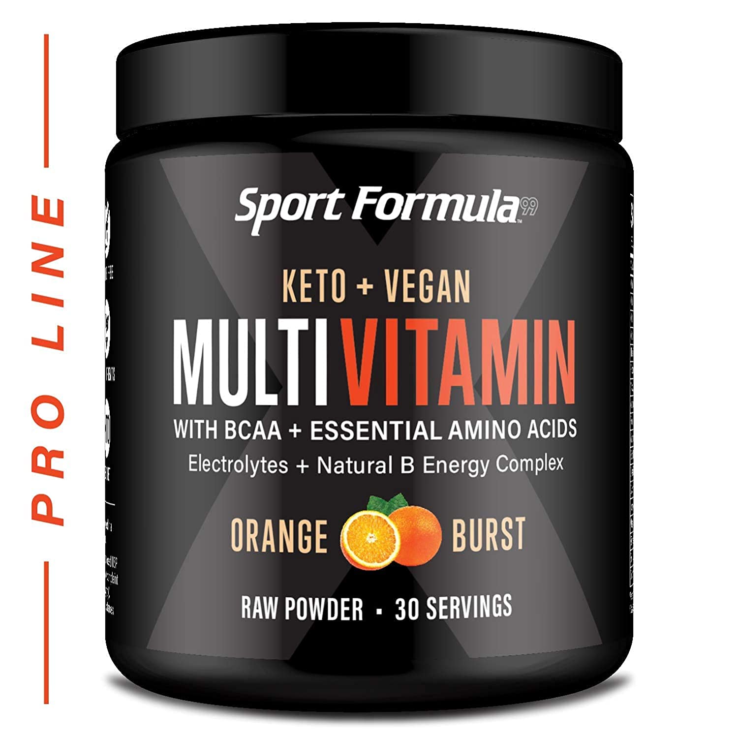 Sport Formula 99 poudre vitamine orange, absorption rapide pour énergie durable