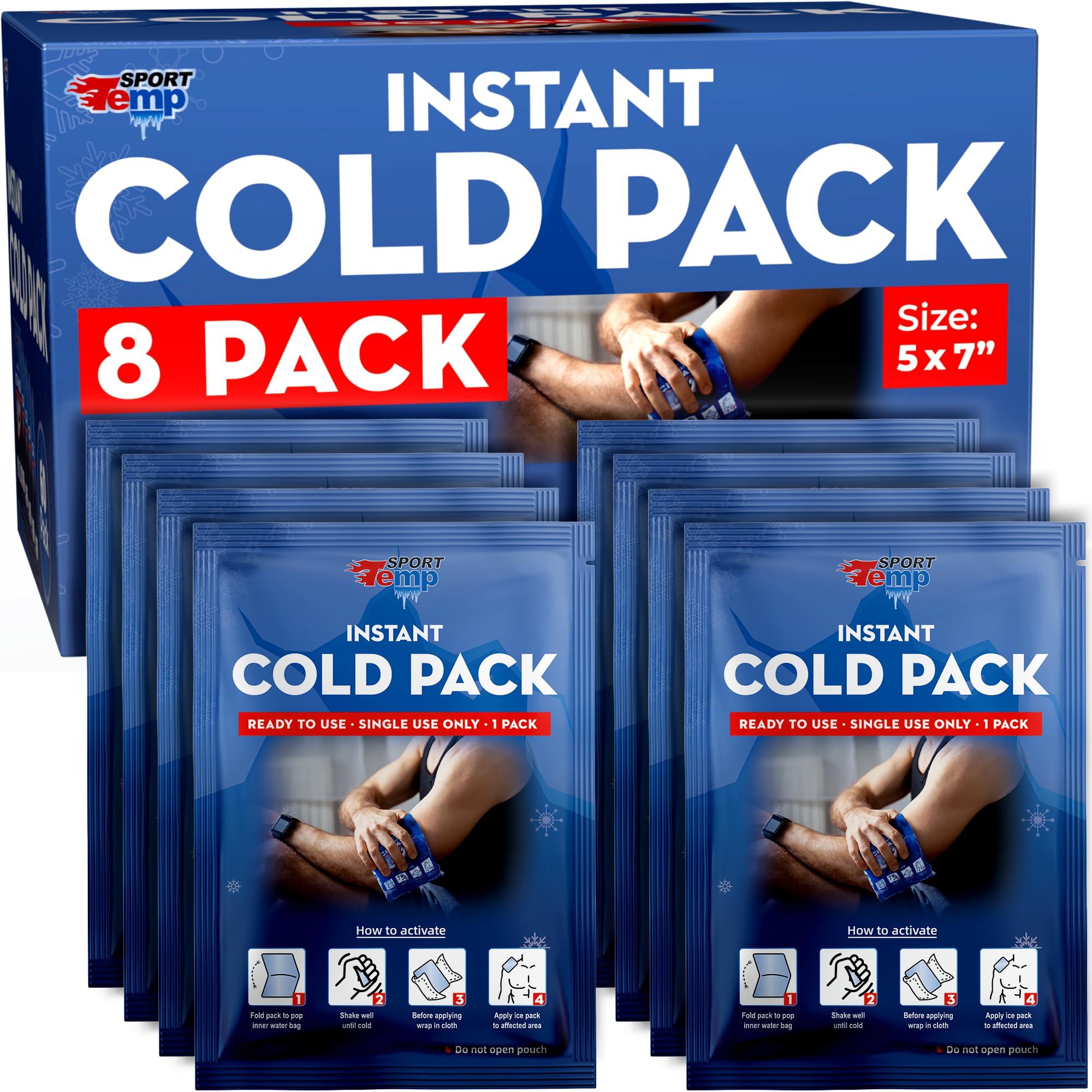 Sport Temp pack glace instant 7x5, relief rapide après effort.