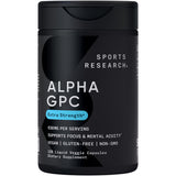 Sports Research Alpha GPC 630mg, bouteille versement: soutien potentiel à la concentration pendant l'entraînement