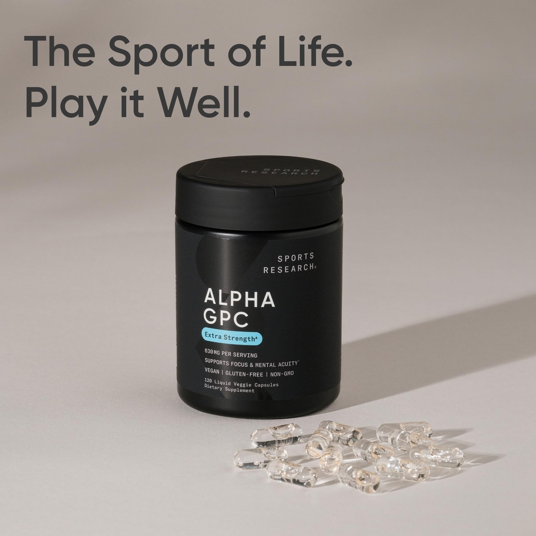 Plan d'utilisation quotidien pour Sports Research Alpha GPC 630mg