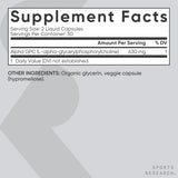 Sports Research Alpha GPC 630mg - Capsule prise avec eau pour soutien lors d'efforts