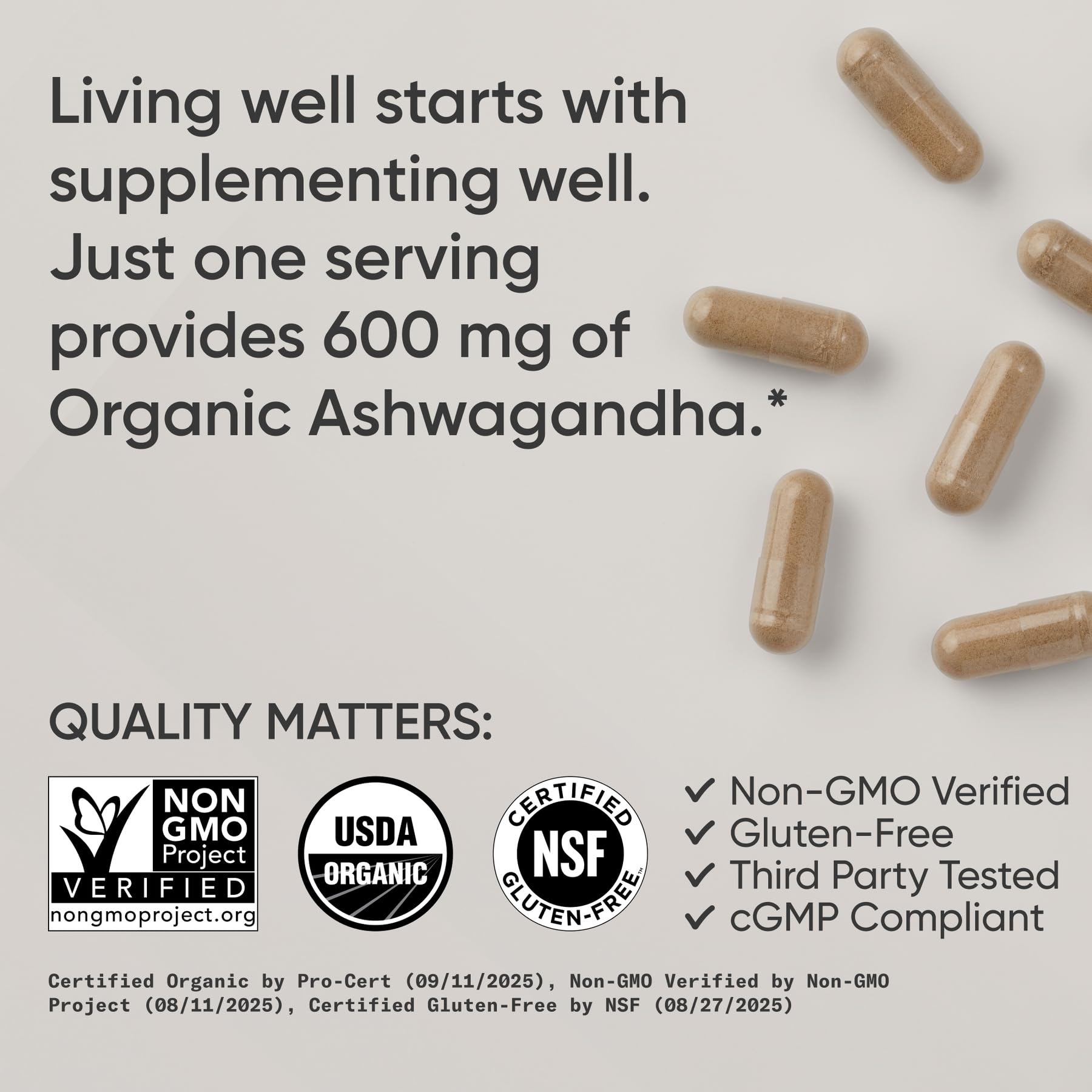 Sports Research Ashwagandha – capsules veggie organiques, utilisation simple.