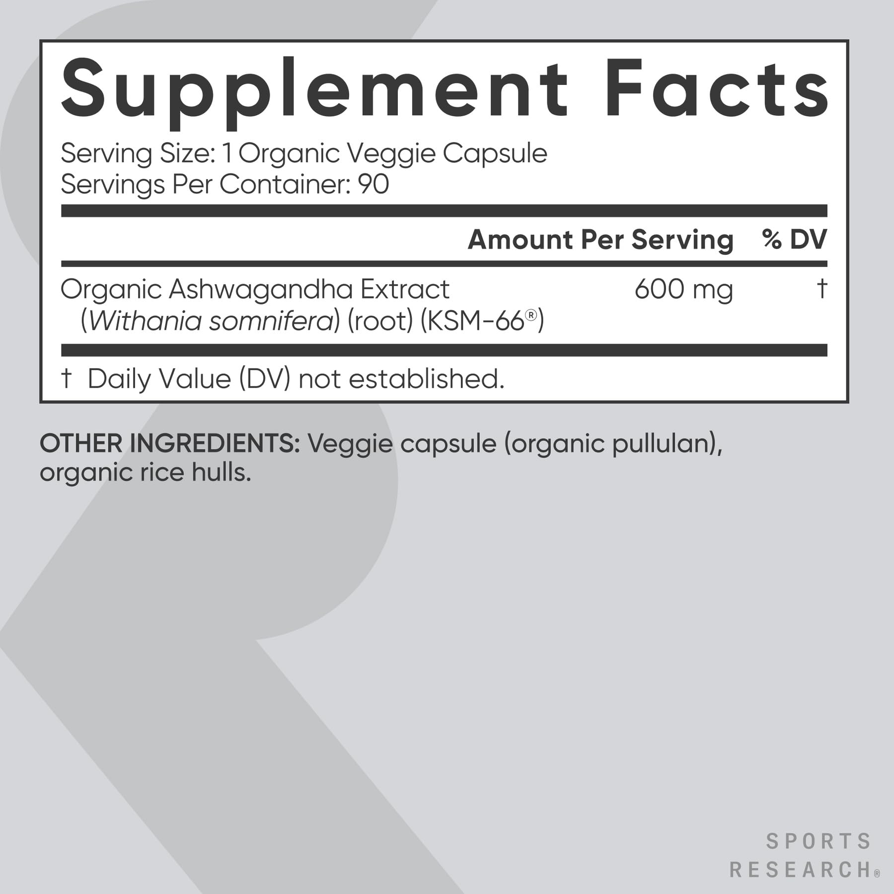 Sports Research Ashwagandha – rituel du soir propice à la relaxation.