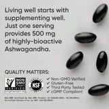 Gélules végétales Sports Research Ashwagandha Softgels, faciles à triterr.