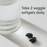 Détails et ingrédients sur l’étiquette Sports Research Ashwagandha Softgels.
