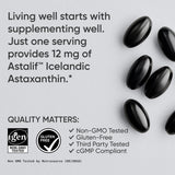 Astaxanthine huile de coco biologique pour absorption améliorée.