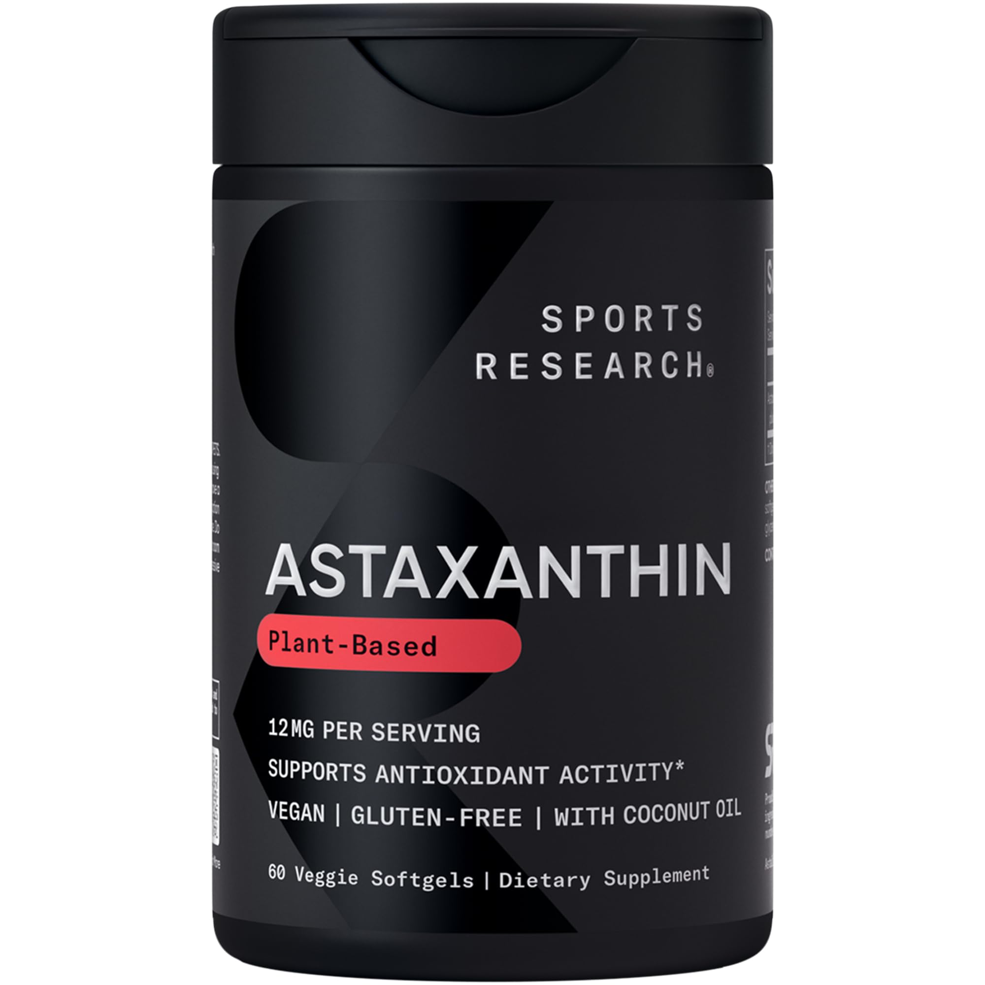 Sports Research astaxanthine vegan capsules: gélules antioxydantes potentielles.