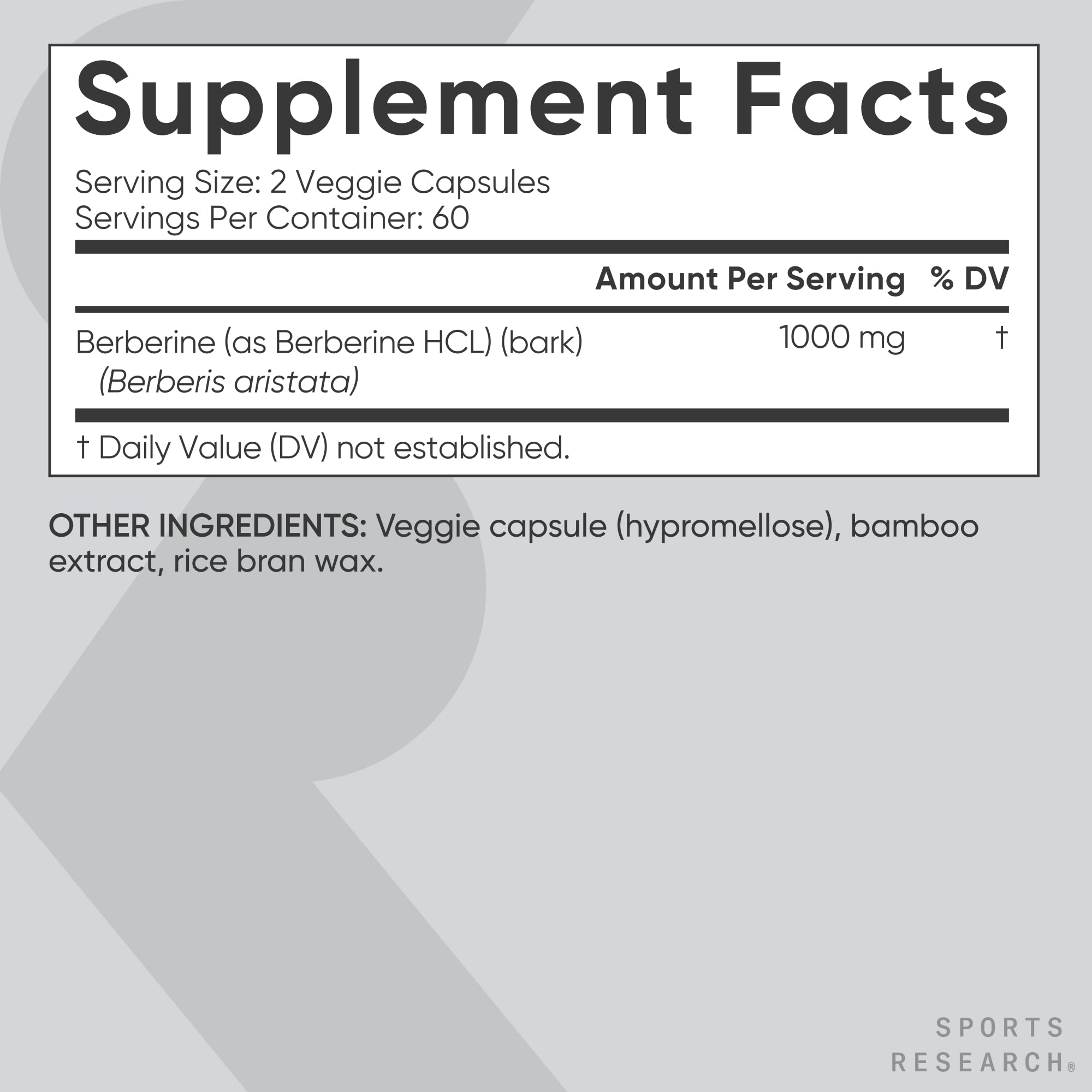 Sports Research Berberine: bouteille-sur-table, montre votre routine quotidienne et votre énergie.