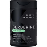 Sports Research Berberine - flacon et gelules vegetales, potentiel soutien metabolique.
