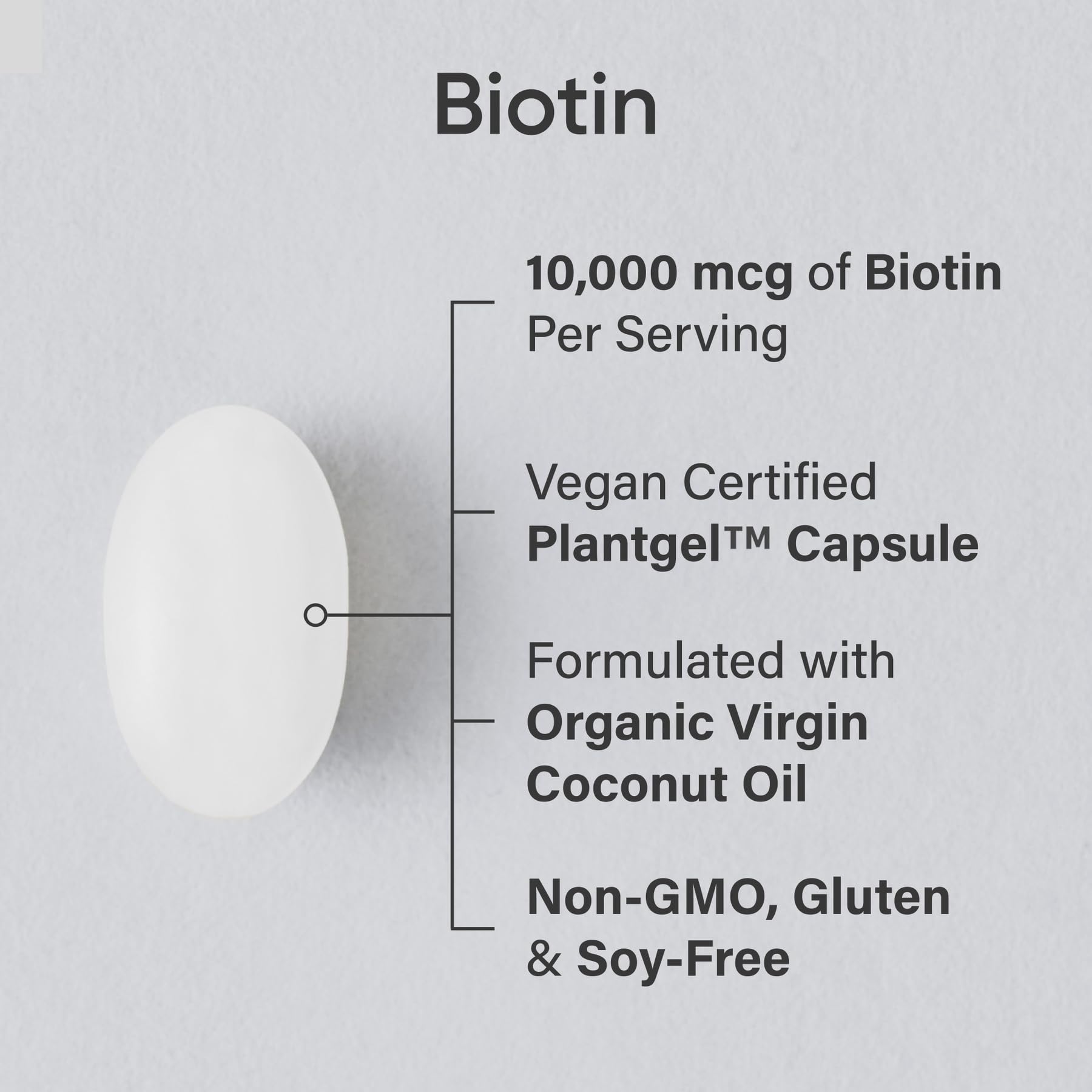 Sports Research Biotin 10 000 mcg - gelules vegan faciles a avaler.