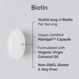 Sports Research Biotin 10 000 mcg - gelules vegan faciles a avaler.