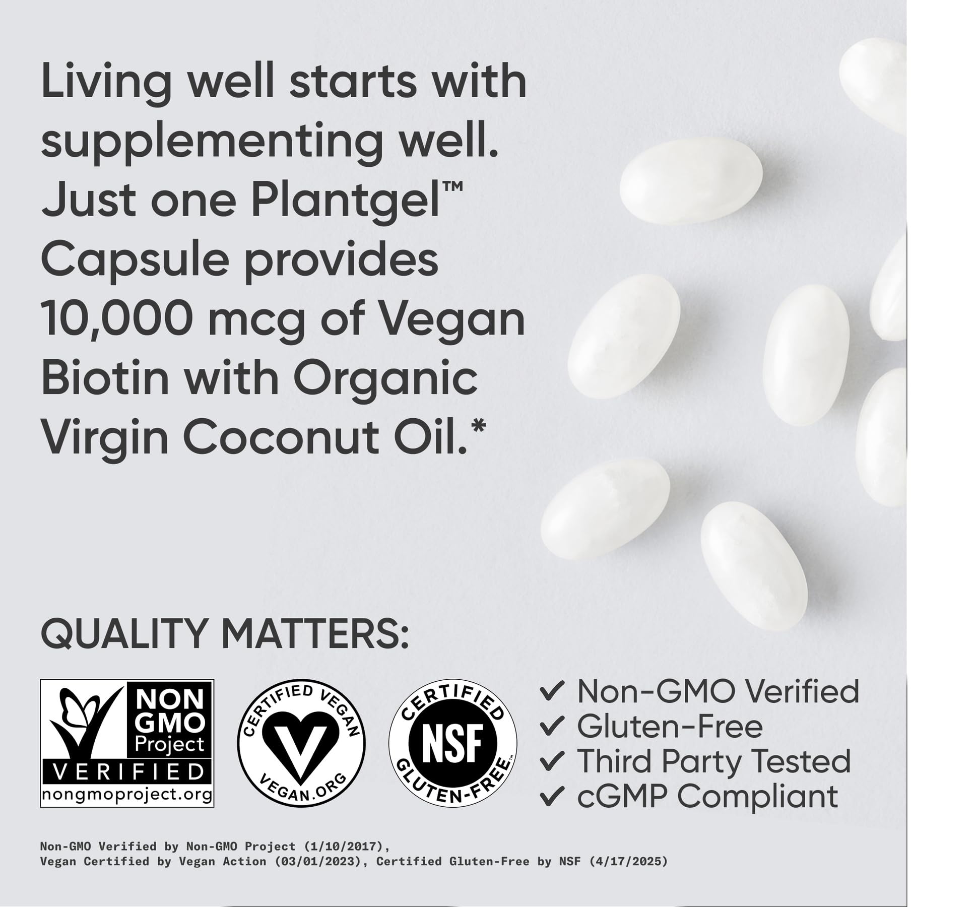 Sports Research Biotin 10 000 mcg - huile noix de coco biologique.