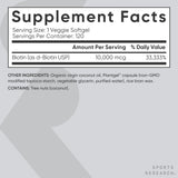 Sports Research Biotin 10 000 mcg - logo vegan sur l'emballage.