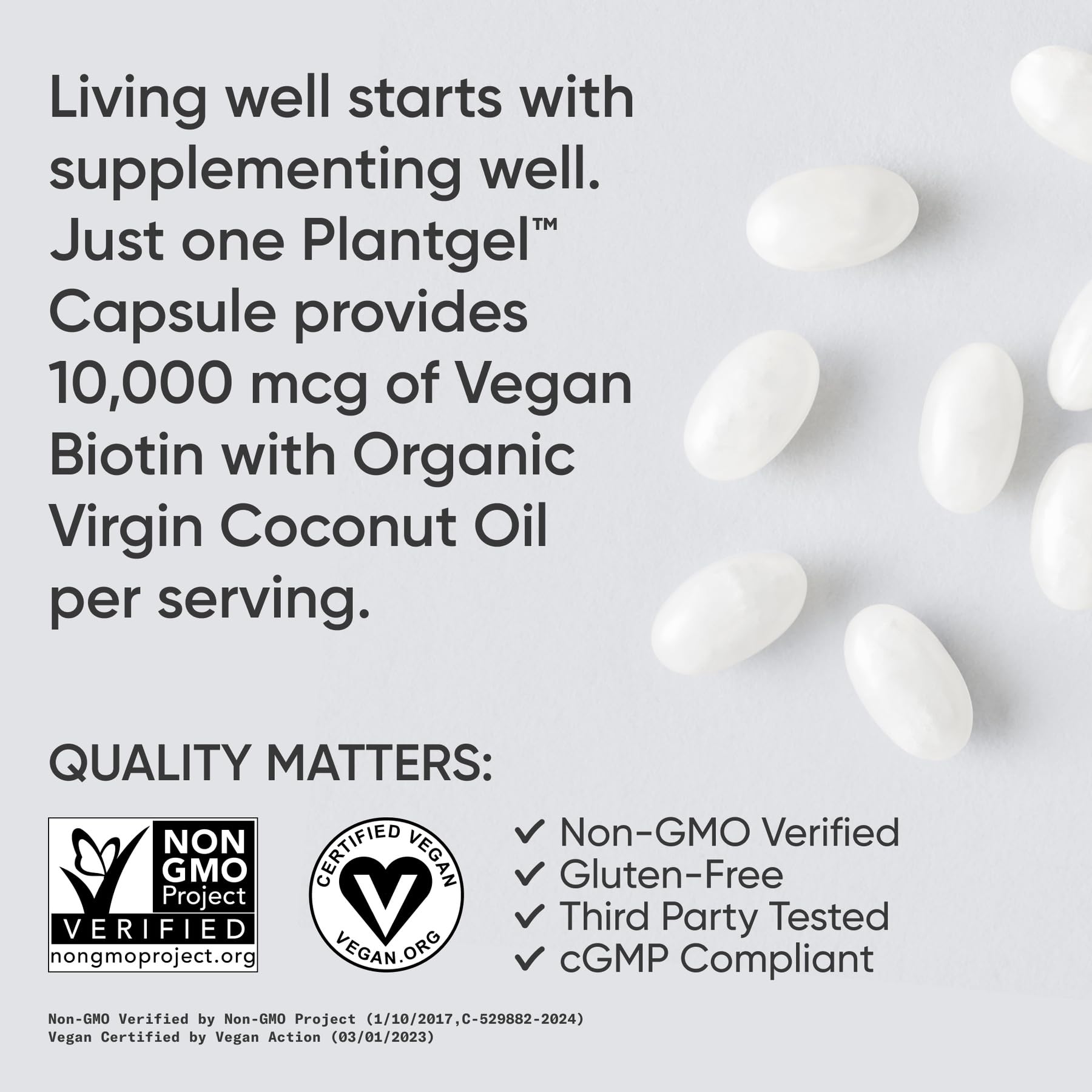 Sports Research Biotine étiquette vegan certifiée : transparence et choix éthique.